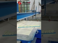 Как работает устройство для распыления клея на производственной линии распыленной ваты?